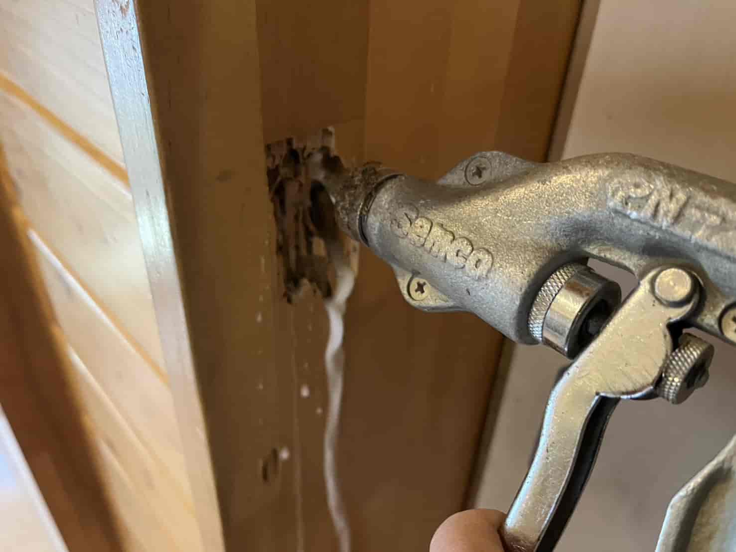 鳥取県岩美町｜玄関の異変は「構造崩壊」への警告灯。穿孔注入による物理・化学的バリアの再構築